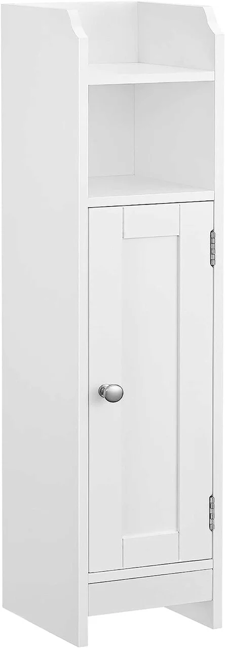 Dulap pentru baie, Vasagle, 20 x 18 x 80 cm, MDF, alb Dulap pentru baie, Vasagle, 20 x 18 x 80 cm, MDF, alb