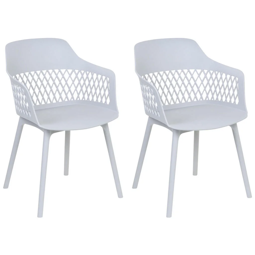 SCAUN DE BUCĂTĂRIE set de 2 plastic gri Almira SCAUN DE BUCĂTĂRIE set de 2 plastic gri Almira