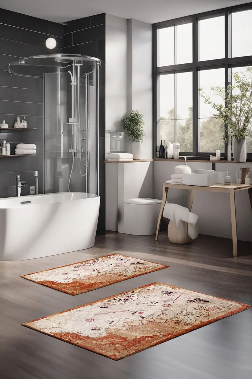 Set covorase de baie, L'essentiel Maison, CT-5018, Multicolor Set covorase de baie, L'essentiel Maison, CT-5018, Multicolor
