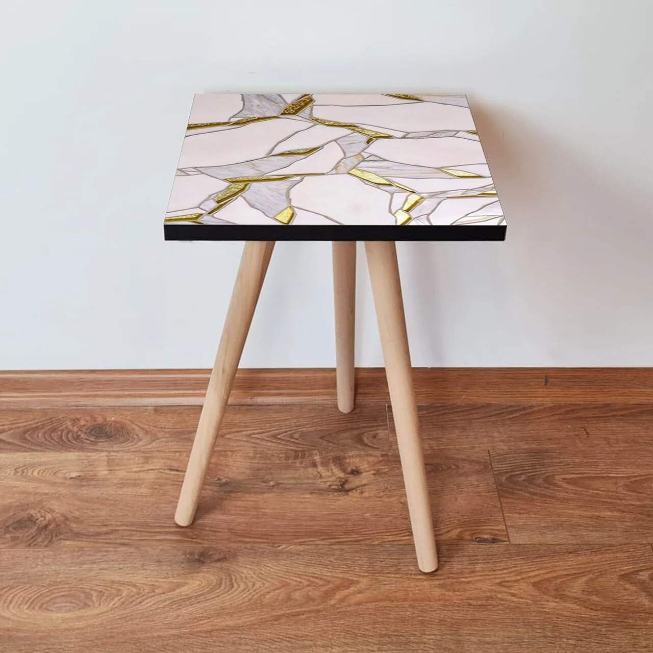 Masuta, Hanah Home, Shp107, 35x42x35 cm, Alb / Auriu / Gri Masuta, Hanah Home, Shp107, 35x42x35 cm, Alb / Auriu / Gri