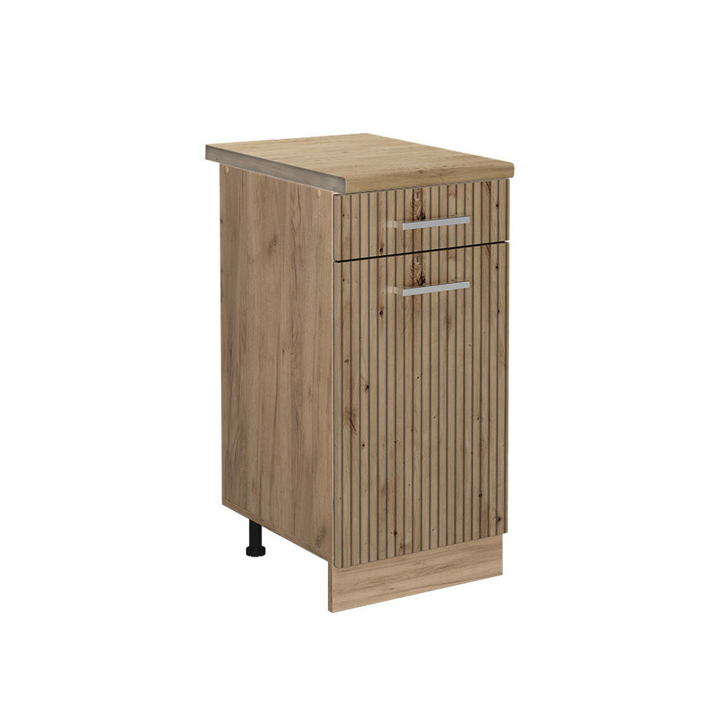DULAP DE BAZĂ DE BUCĂTĂRIE R-Line Stejar artizanal 40 cm , AP Stejar DULAP DE BAZĂ DE BUCĂTĂRIE R-Line Stejar artizanal 40 cm , AP Stejar