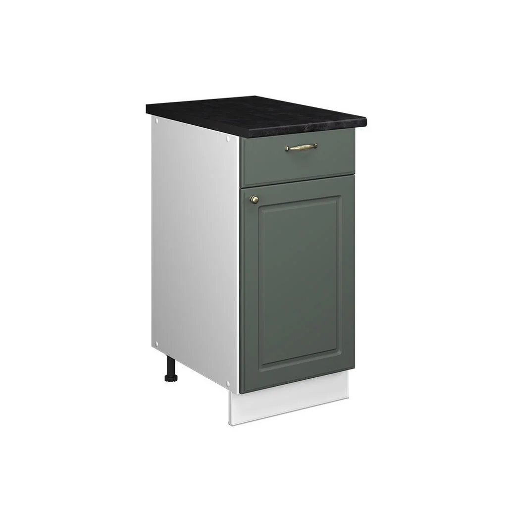 DULAP INFERIOR PENTRU CHIUVETĂ/PLITĂ Fame-Line, Casă de țară verde și aurie/Alb, 40 cm, AP Antracit DULAP INFERIOR PENTRU CHIUVETĂ/PLITĂ Fame-Line, Casă de țară verde și aurie/Alb, 40 cm, AP Antracit