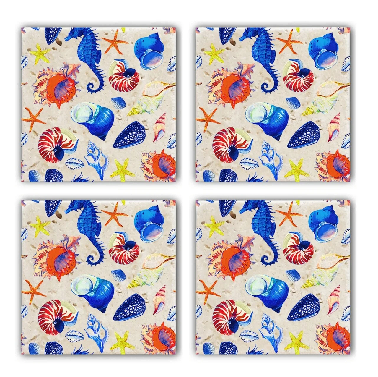 Set suporturi de pahare, Hermia, 366TYR1144, Multicolor Set suporturi de pahare, Hermia, 366TYR1144, Multicolor