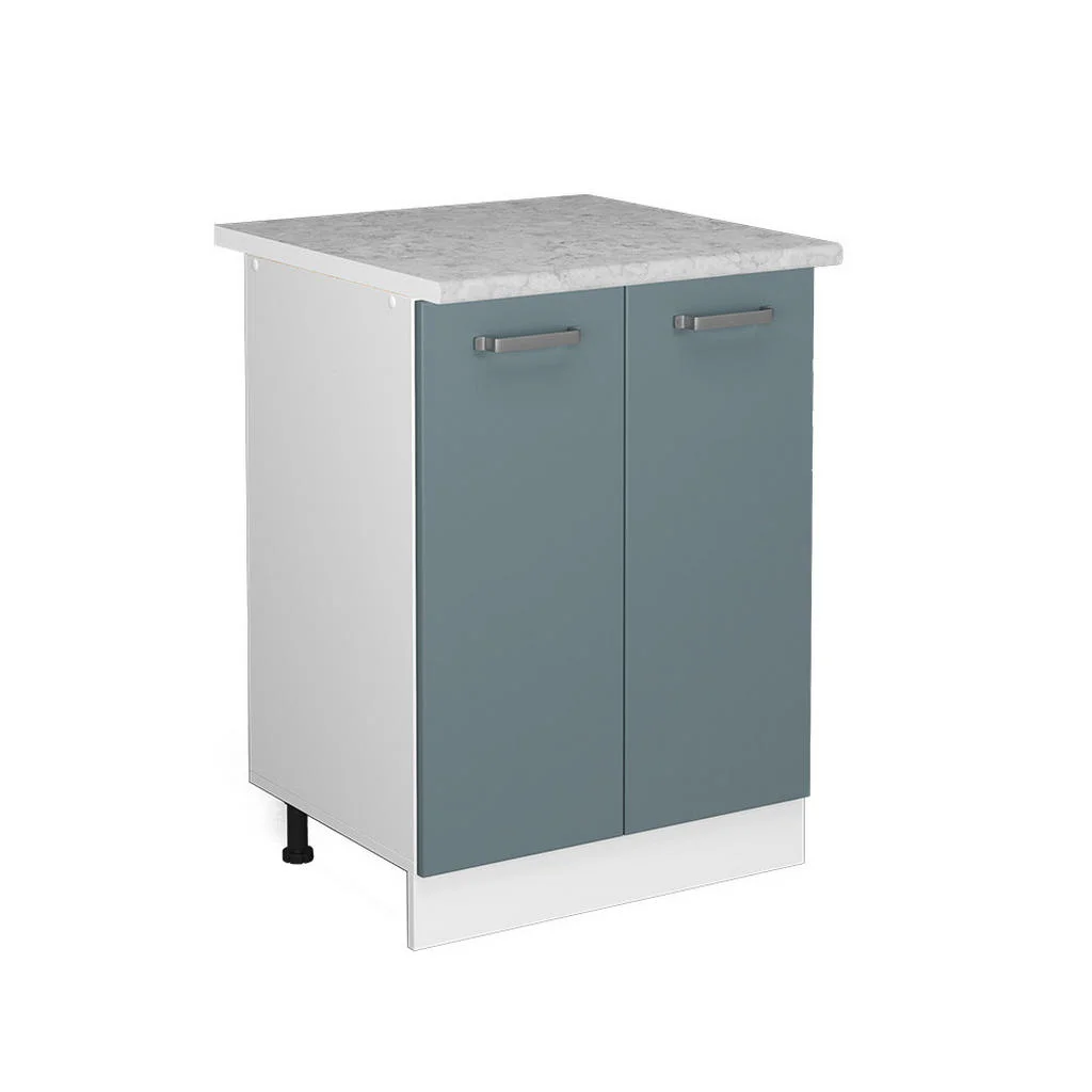 DULAP UNIVERSAL DE BAZĂ R-Line Albastru-gri 60 cm cu usi, cu blat DULAP UNIVERSAL DE BAZĂ R-Line Albastru-gri 60 cm cu usi, cu blat