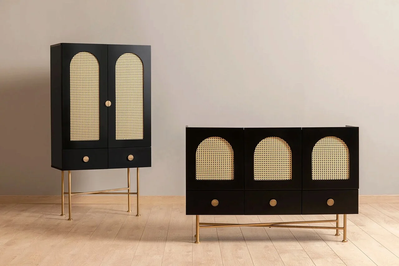 Consola, Hanah Home, Cliff 63, 123x63x38 cm, Negru Consola, Hanah Home, Cliff 63, 123x63x38 cm, Negru