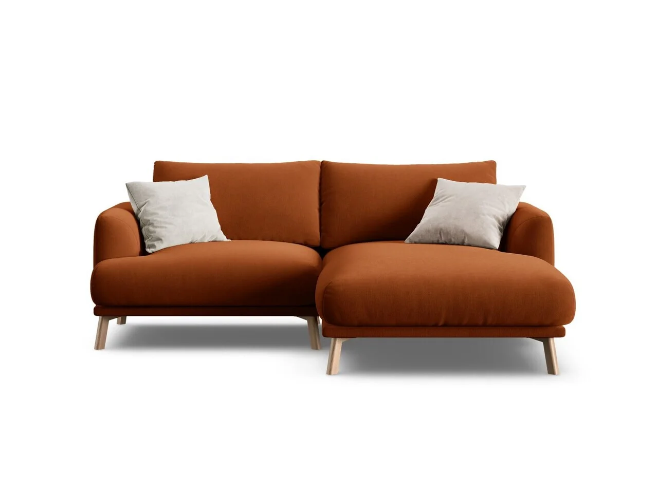 Coltar dreapta 3 locuri, Naomi, Micadoni Home, 200x170x75 cm, catifea, teracota Coltar dreapta 3 locuri, Naomi, Micadoni Home, 200x170x75 cm, catifea, teracota