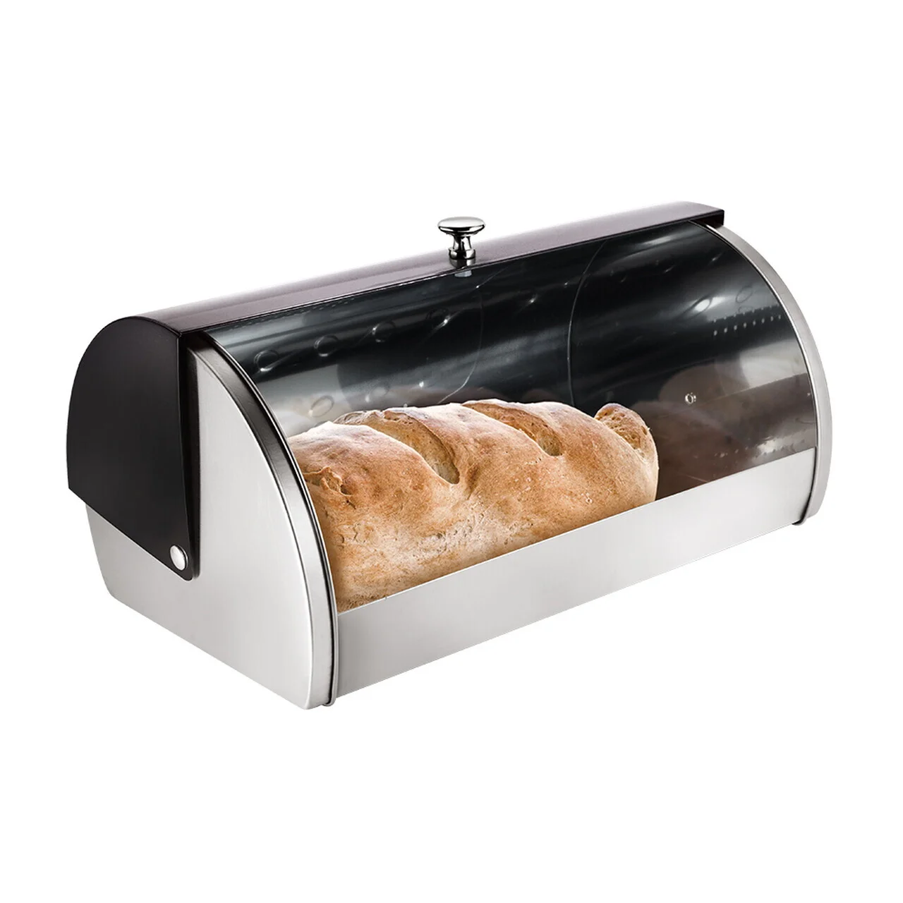Cutie pentru paine Berlinger Haus, Carbon Pro, 38.5x28x18.5 cm, inox, gri inchis/argintiu Cutie pentru paine Berlinger Haus, Carbon Pro, 38.5x28x18.5 cm, inox, gri inchis/argintiu