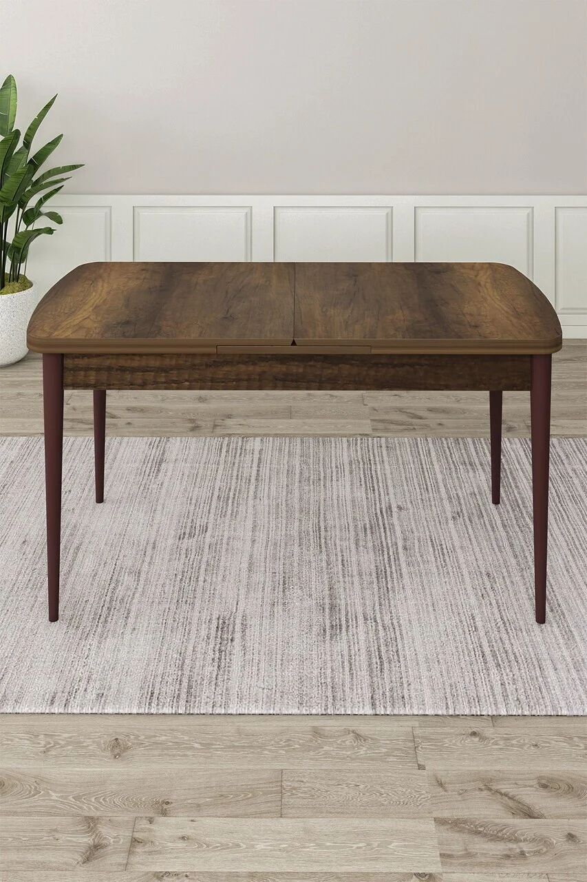 Masa extensibila, Hanah Home, Rut, 80x78x132 cm, Model baroc din lemn / Nuc Masa extensibila, Hanah Home, Rut, 80x78x132 cm, Model baroc din lemn / Nuc