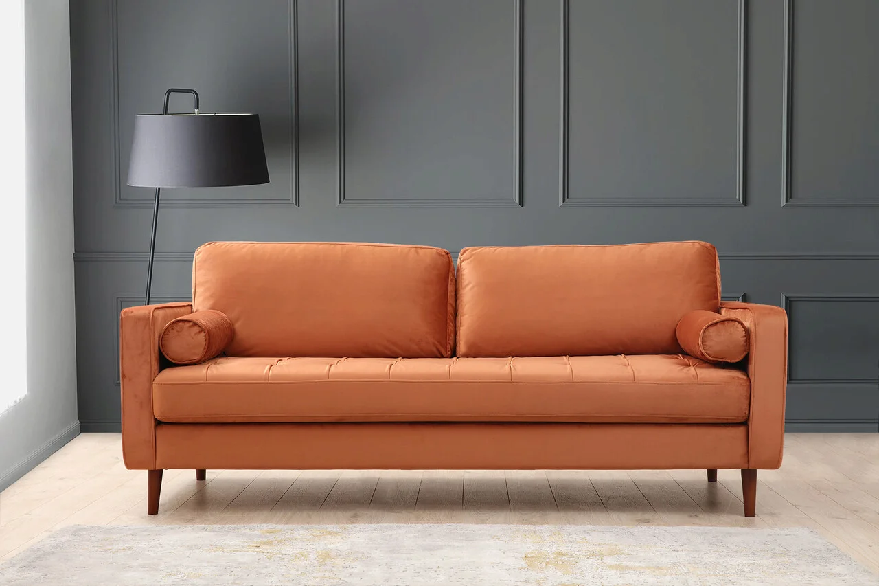 Canapea 3 locuri, Atelier del Sofa, 560ARE1332, Portocaliu Canapea 3 locuri, Atelier del Sofa, 560ARE1332, Portocaliu