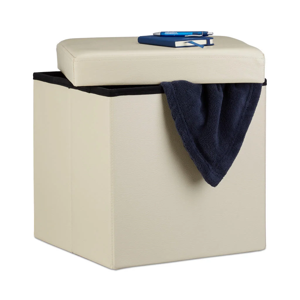PUF Crem pliabil cu spațiu de depozitare 40 L PUF Crem pliabil cu spațiu de depozitare 40 L