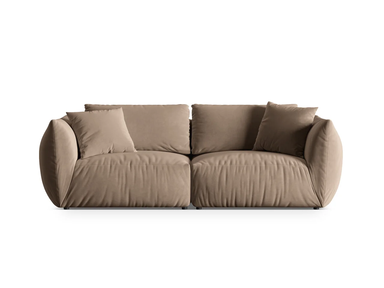 Canapea modulara 4 locuri, Chris-184, Micadoni Home, 260x100x80 cm, catifea, maro deschis Canapea modulara 4 locuri, Chris-184, Micadoni Home, 260x100x80 cm, catifea, maro deschis