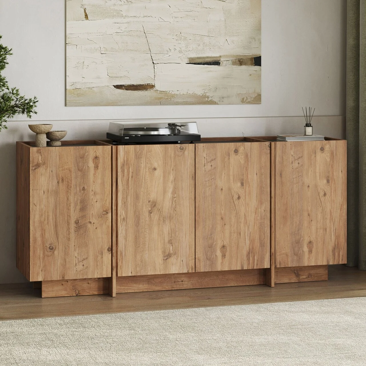 Consola, Nordure, Dorma, 180x80x45 cm, Pin Atlantic / Antracit Consola, Nordure, Dorma, 180x80x45 cm, Pin Atlantic / Antracit
