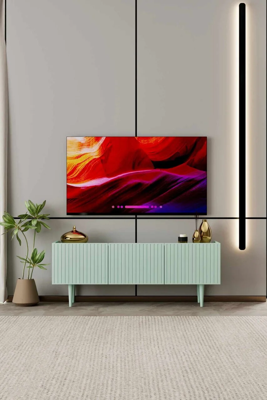 Comoda TV, Hanah Home, Capella 120, 120x50x29 cm, MDF, Verde menta Comoda TV, Hanah Home, Capella 120, 120x50x29 cm, MDF, Verde menta