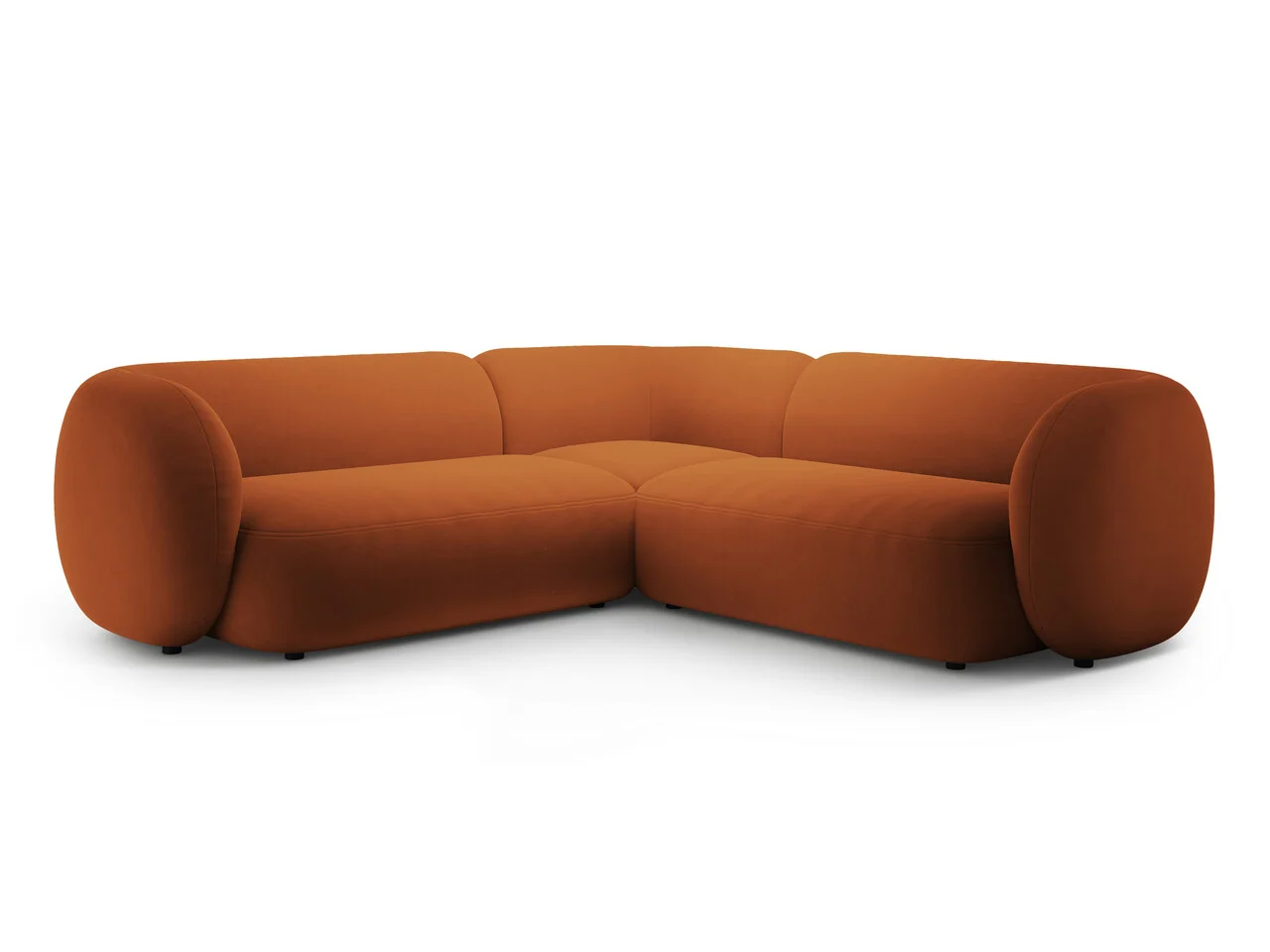 Coltar simetric 5 locuri, Kate, Micadoni Home, 252x252x76 cm, catifea, teracota Coltar simetric 5 locuri, Kate, Micadoni Home, 252x252x76 cm, catifea, teracota