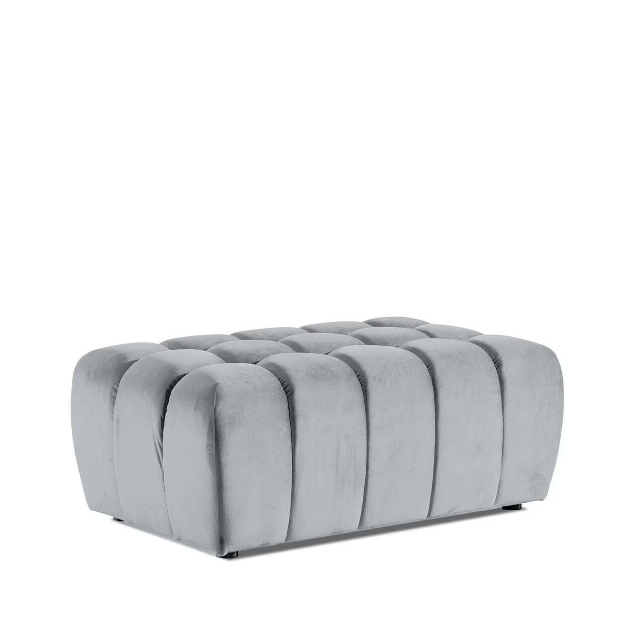 Taburet ELTAP, Lazaro, 100x62x42 cm, lemn/poliester, gri deschis Taburet ELTAP, Lazaro, 100x62x42 cm, lemn/poliester, gri deschis