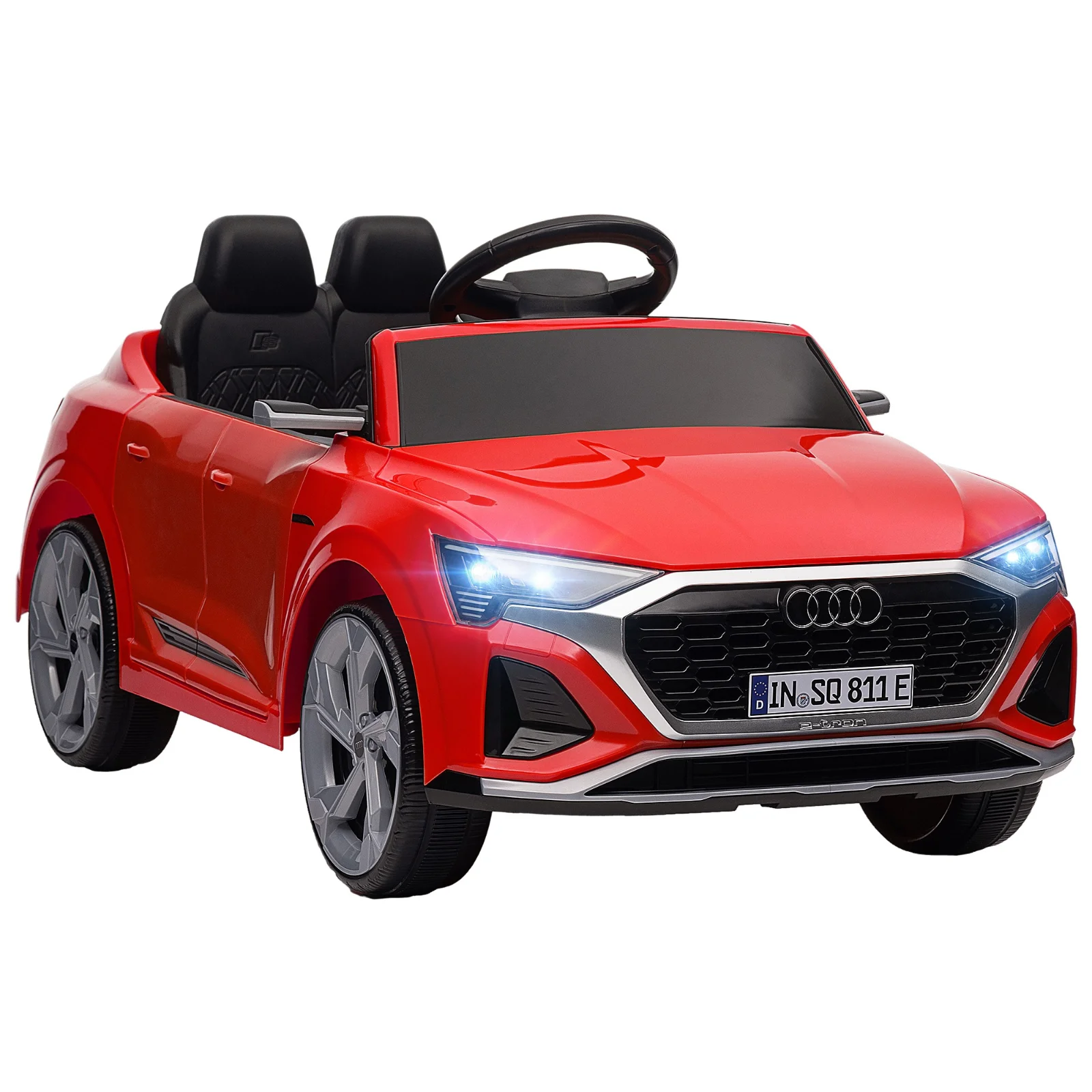 AIYAPLAY Mașinuță Electrică pentru Copii Audi Q8 Etron Sportback cu Baterie 12V Telecomandă Faruri Claxon și Muzică Roșu | Aosom Romania AIYAPLAY Mașinuță Electrică pentru Copii Audi Q8 Etron Sportback cu Baterie 12V Telecomandă Faruri Claxon și Muzică Roșu | Aosom Romania