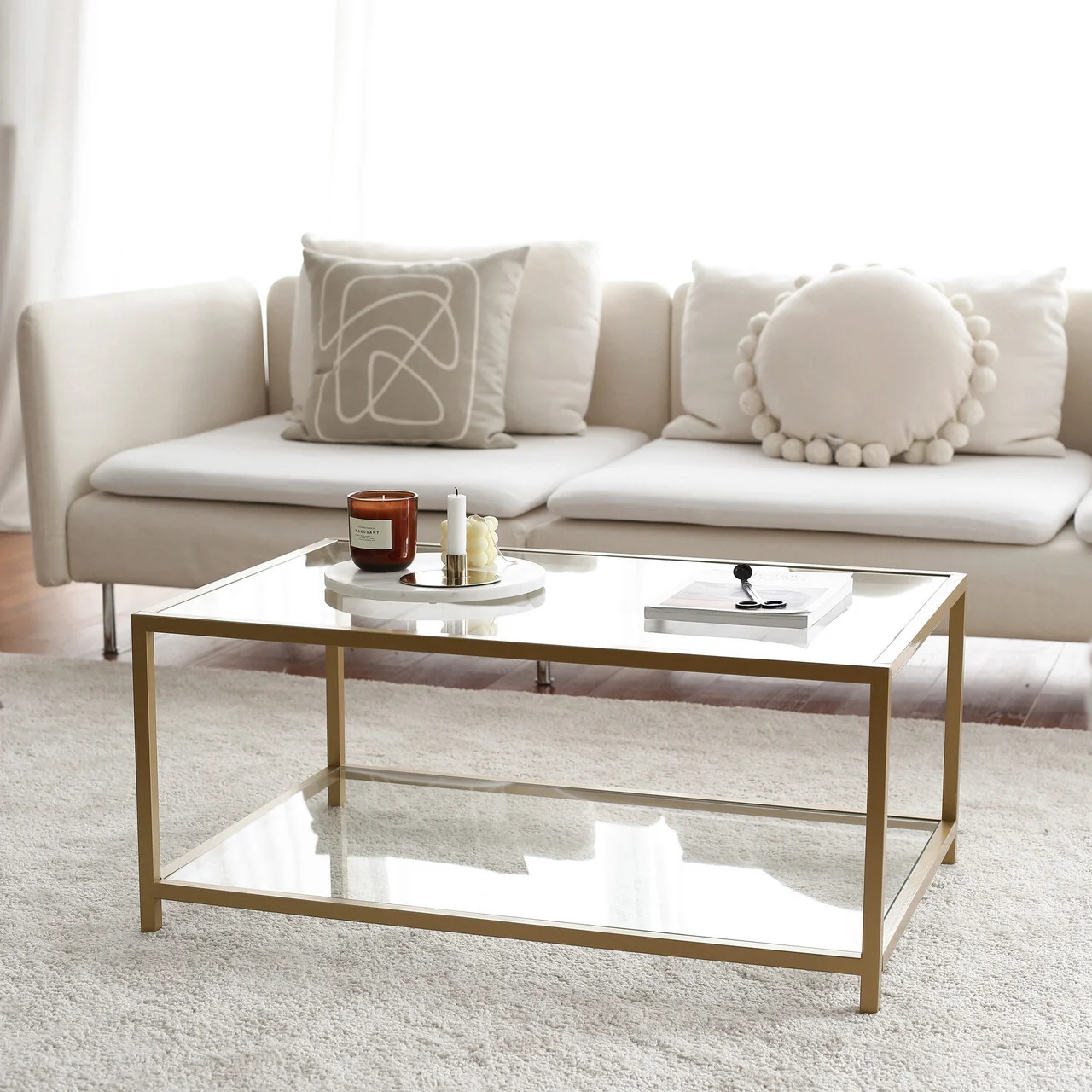 Masuta de cafea, Hanah Home, Astro, 90x40x60 cm, Auriu Masuta de cafea, Hanah Home, Astro, 90x40x60 cm, Auriu