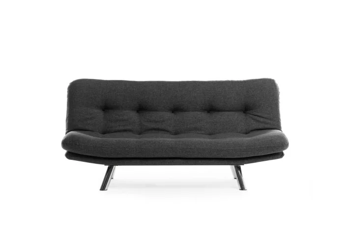 Canapea extensibila MISA, 3 locuri, gri inchis, 180x78x85 cm