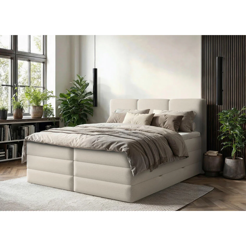 Boxspring, 160/200 cm, crem Boxspring, 160/200 cm, crem