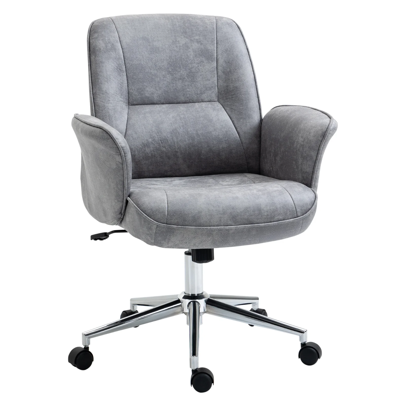 Vinsetto Scaun de Birou Ergonomic cu Înaltime Ajustabilă și Funcție de Balansoar cu Tapițerie din Microfibră, 67x69x92-102 cm, Gri | Aosom Romania Vinsetto Scaun de Birou Ergonomic cu Înaltime Ajustabilă și Funcție de Balansoar cu Tapițerie din Microfibră, 67x69x92-102 cm, Gri | Aosom Romania