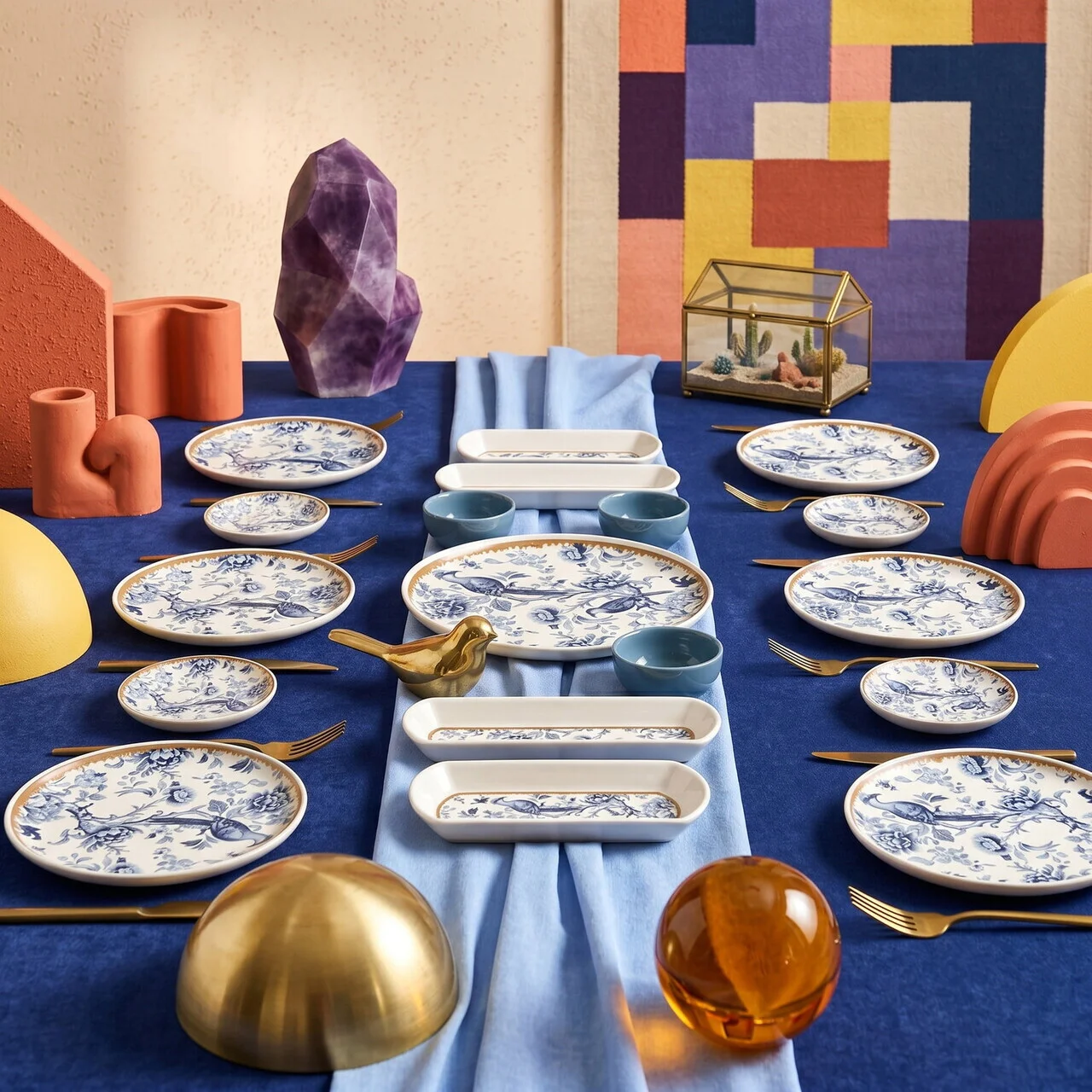 Set de mic dejun, Hermia, 666HAC2231, Ceramica, Farfurie de servire: 20 x 20 cm (6 bucăți), Multicolor Set de mic dejun, Hermia, 666HAC2231, Ceramica, Farfurie de servire: 20 x 20 cm (6 bucăți), Multicolor