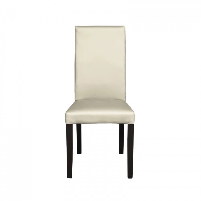 Scaun living TEO, picioare lemn wenge, piele ecologica crem, 46x60x98 cm Scaun living TEO, picioare lemn wenge, piele ecologica crem, 46x60x98 cm