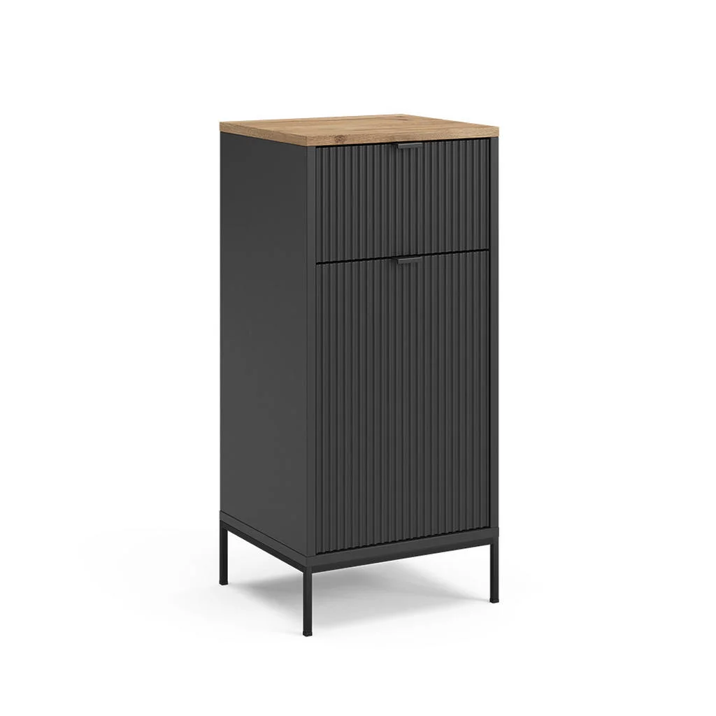 DULAP MIDI Eliza, Negru/Stejar viking, 40x87 cm DULAP MIDI Eliza, Negru/Stejar viking, 40x87 cm