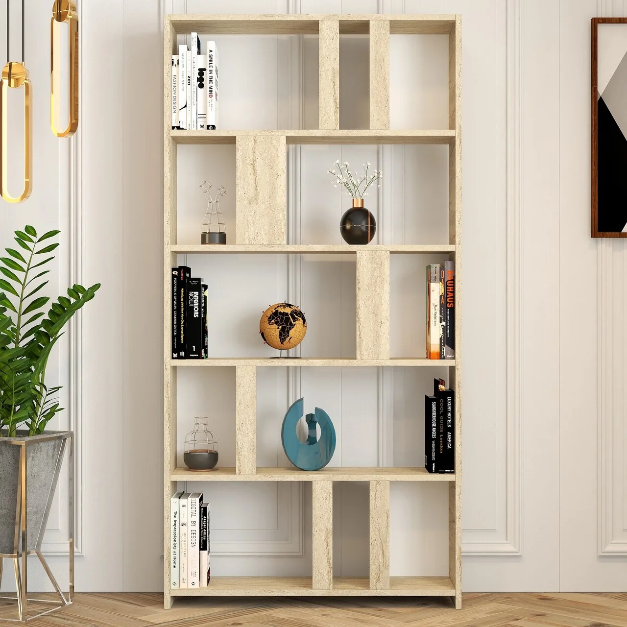 Corp biblioteca, Hanah Home, Lima, 90x180x20 cm, Travertin Corp biblioteca, Hanah Home, Lima, 90x180x20 cm, Travertin