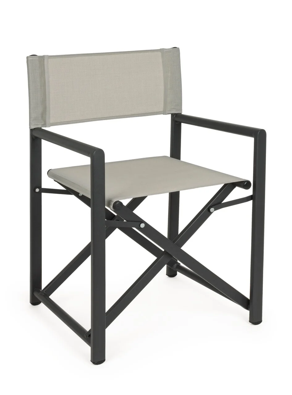 Scaun pliabil pentru gradina, Taylor, Bizzotto, 48x56x86 cm, aluminiu, gri inchis Scaun pliabil pentru gradina, Taylor, Bizzotto, 48x56x86 cm, aluminiu, gri inchis