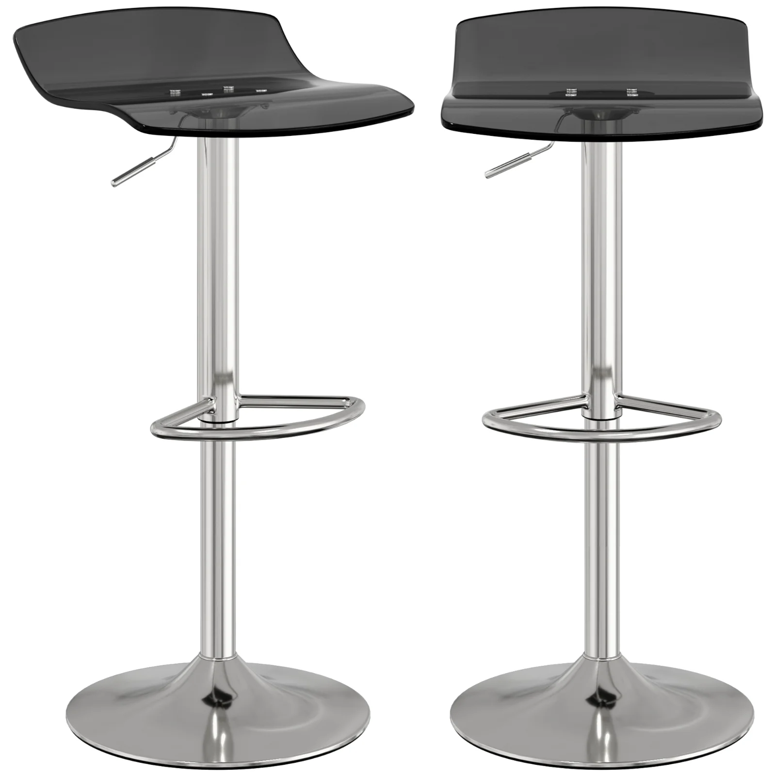 HOMCOM Set de 2 scaune de bar design contemporan pivotante 360° înălțime reglabilă cu suport pentru picioare 39x39x67-87cm negru | Aosom Romania HOMCOM Set de 2 scaune de bar design contemporan pivotante 360° înălțime reglabilă cu suport pentru picioare 39x39x67-87cm negru | Aosom Romania