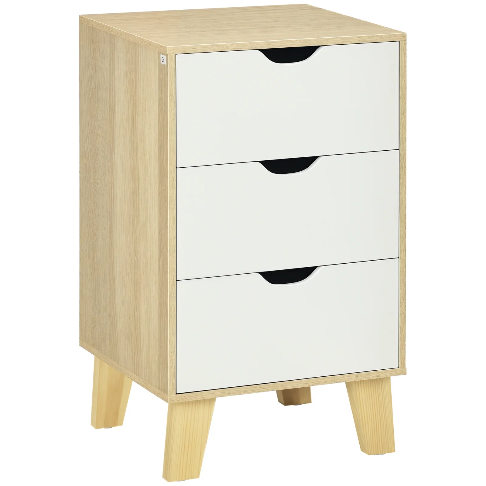HOMCOM Comodă cu 3 Sertare și Bază Elevată pentru Dormitor Sufragerie Hol Stil Modern 40x35x68,5 cm Natural | Aosom Romania HOMCOM Comodă cu 3 Sertare și Bază Elevată pentru Dormitor Sufragerie Hol Stil Modern 40x35x68,5 cm Natural | Aosom Romania