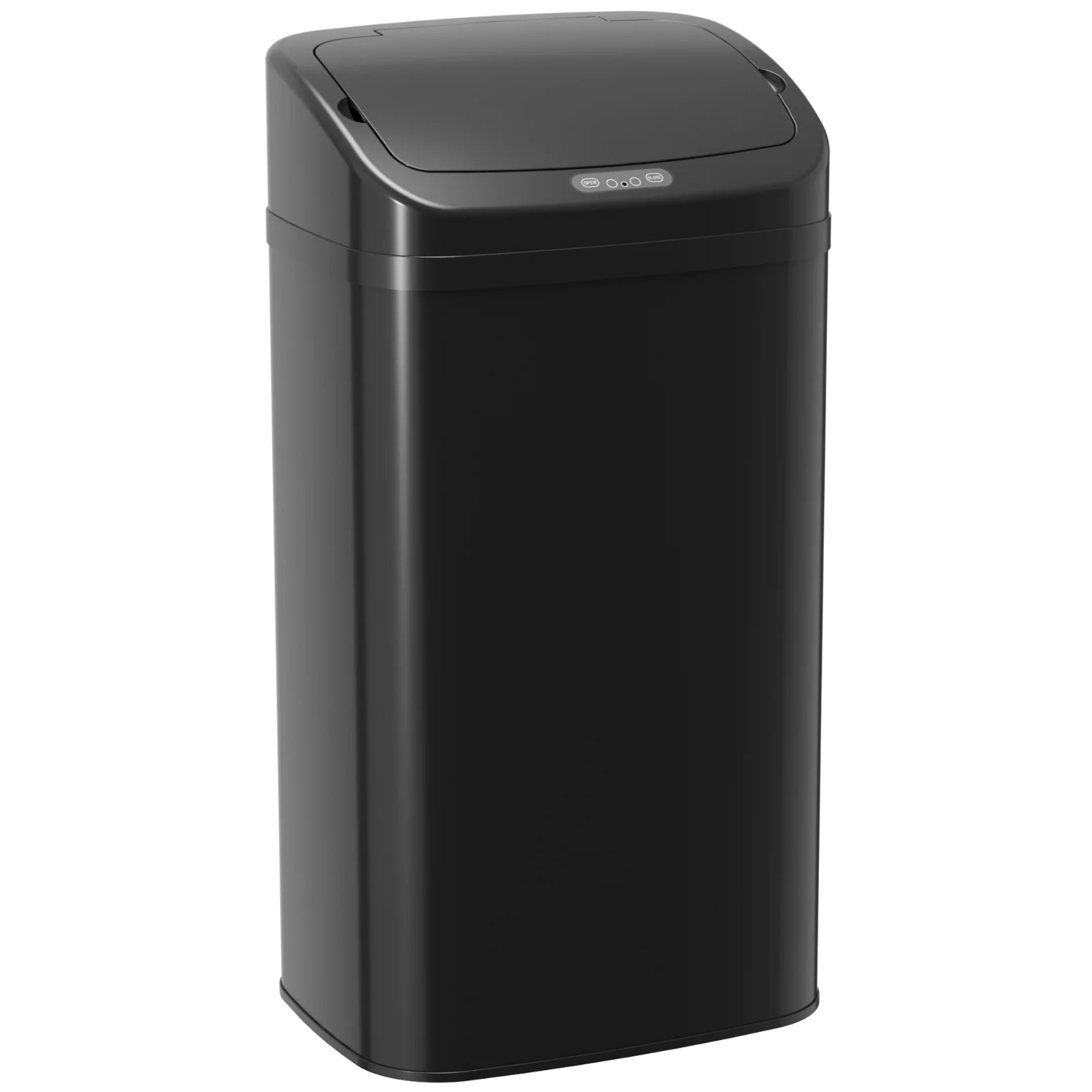 HOMCOM Coș cu senzor 48 L pentru bucătărie sau birou, funcție de închidere automată, oțel inoxidabil, Negru | Aosom Romania HOMCOM Coș cu senzor 48 L pentru bucătărie sau birou, funcție de închidere automată, oțel inoxidabil, Negru | Aosom Romania