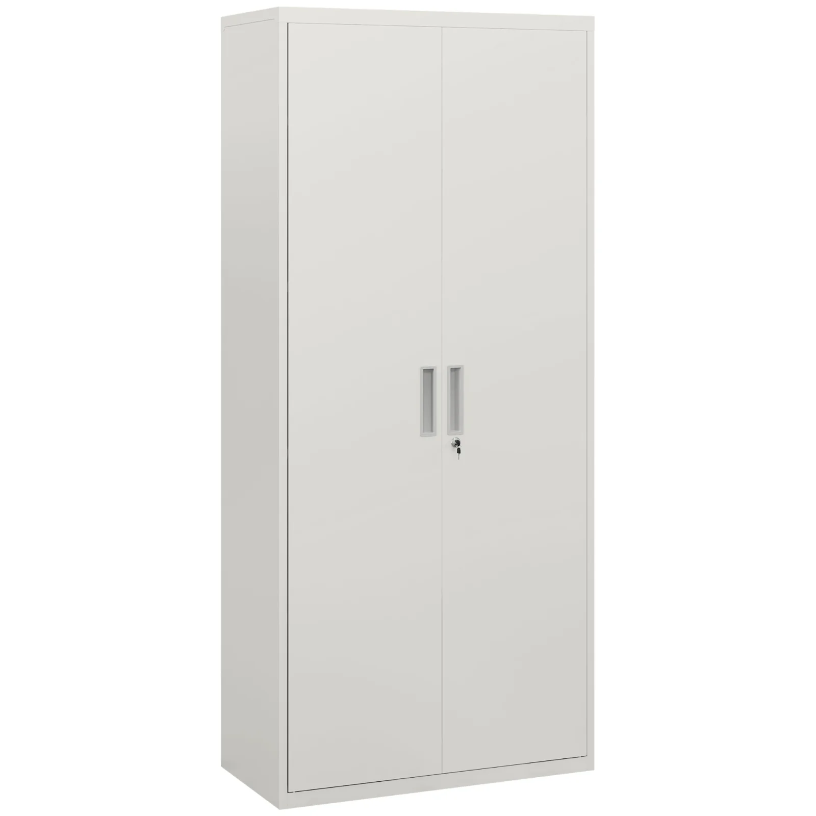 HOMCOM Dulap de Depozitare pentru Birou cu 5 Niveluri, Dulap Metalic cu 2 Uși și 4 Rafturi Reglabile, 80x40x180 cm, Alb HOMCOM Dulap de Depozitare pentru Birou cu 5 Niveluri, Dulap Metalic cu 2 Uși și 4 Rafturi Reglabile, 80x40x180 cm, Alb