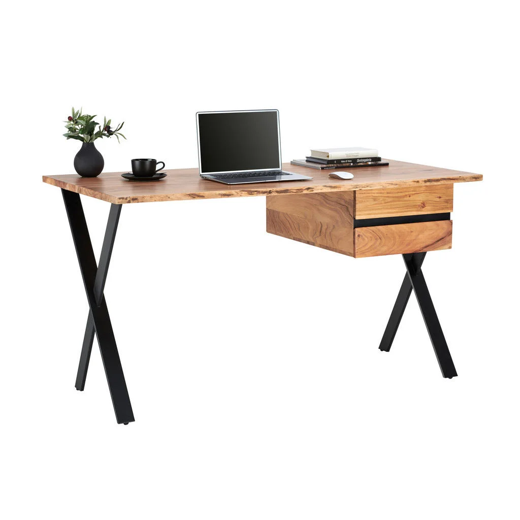 Birou, 140/70/76 cm, lemn, metal Birou, 140/70/76 cm, lemn, metal
