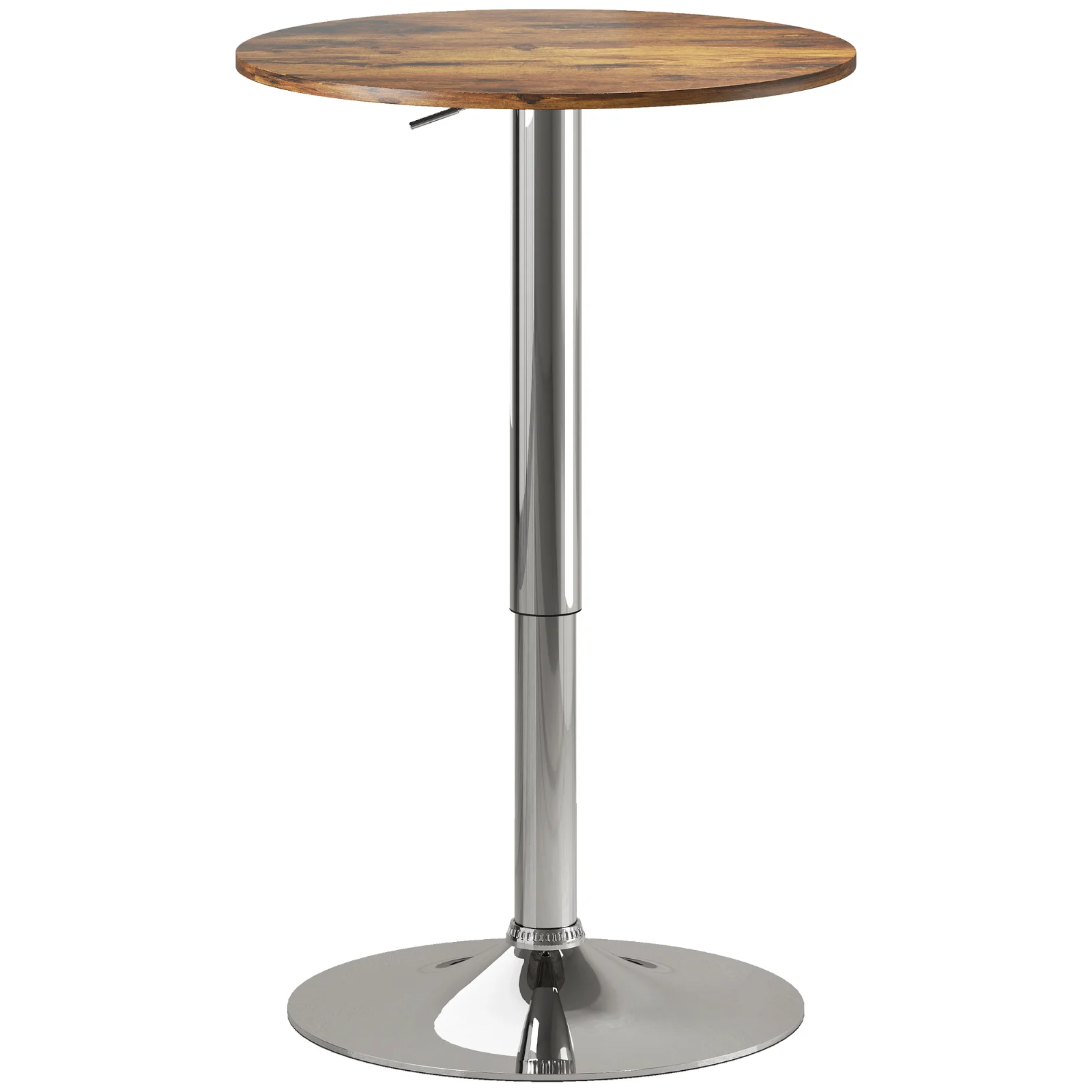 HOMCOM Masă de bar Masă bistro Masă înaltă Înălțime reglabilă 67-93 cm Blat pivotant 360° maro | Aosom Romania HOMCOM Masă de bar Masă bistro Masă înaltă Înălțime reglabilă 67-93 cm Blat pivotant 360° maro | Aosom Romania