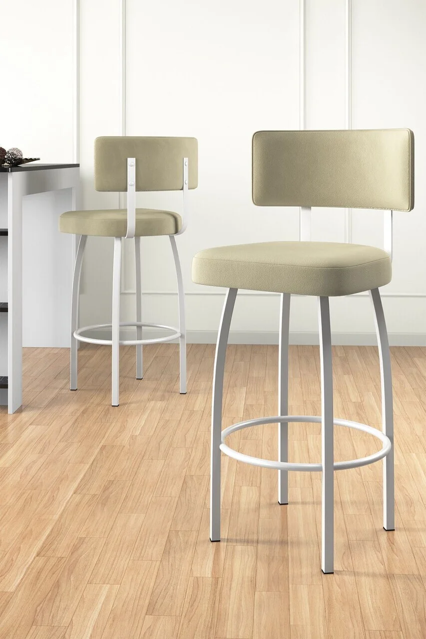Set scaune de bar 6 piese, Hanah Home, Wosa, Crem/Alb Set scaune de bar 6 piese, Hanah Home, Wosa, Crem/Alb