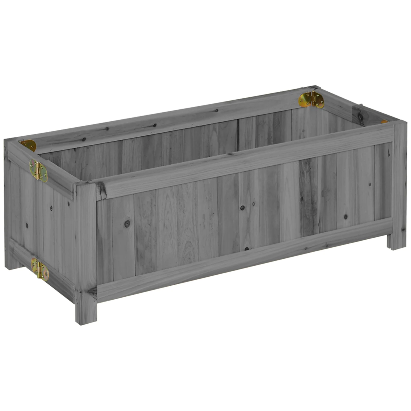 Outsunny Jardinieră din Lemn Pliabilă Jardinieră Ridicată pentru Culturi Legume Flori în Curte Balcon Terasă 70x30x25 cm Gri | Aosom Romania Outsunny Jardinieră din Lemn Pliabilă Jardinieră Ridicată pentru Culturi Legume Flori în Curte Balcon Terasă 70x30x25 cm Gri | Aosom Romania