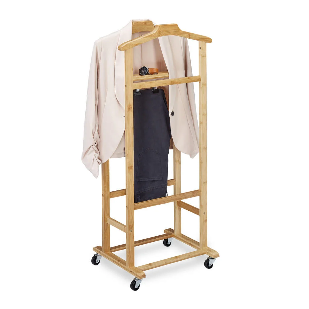 VALET Natur bambus cu roți 107x47x37 cm VALET Natur bambus cu roți 107x47x37 cm