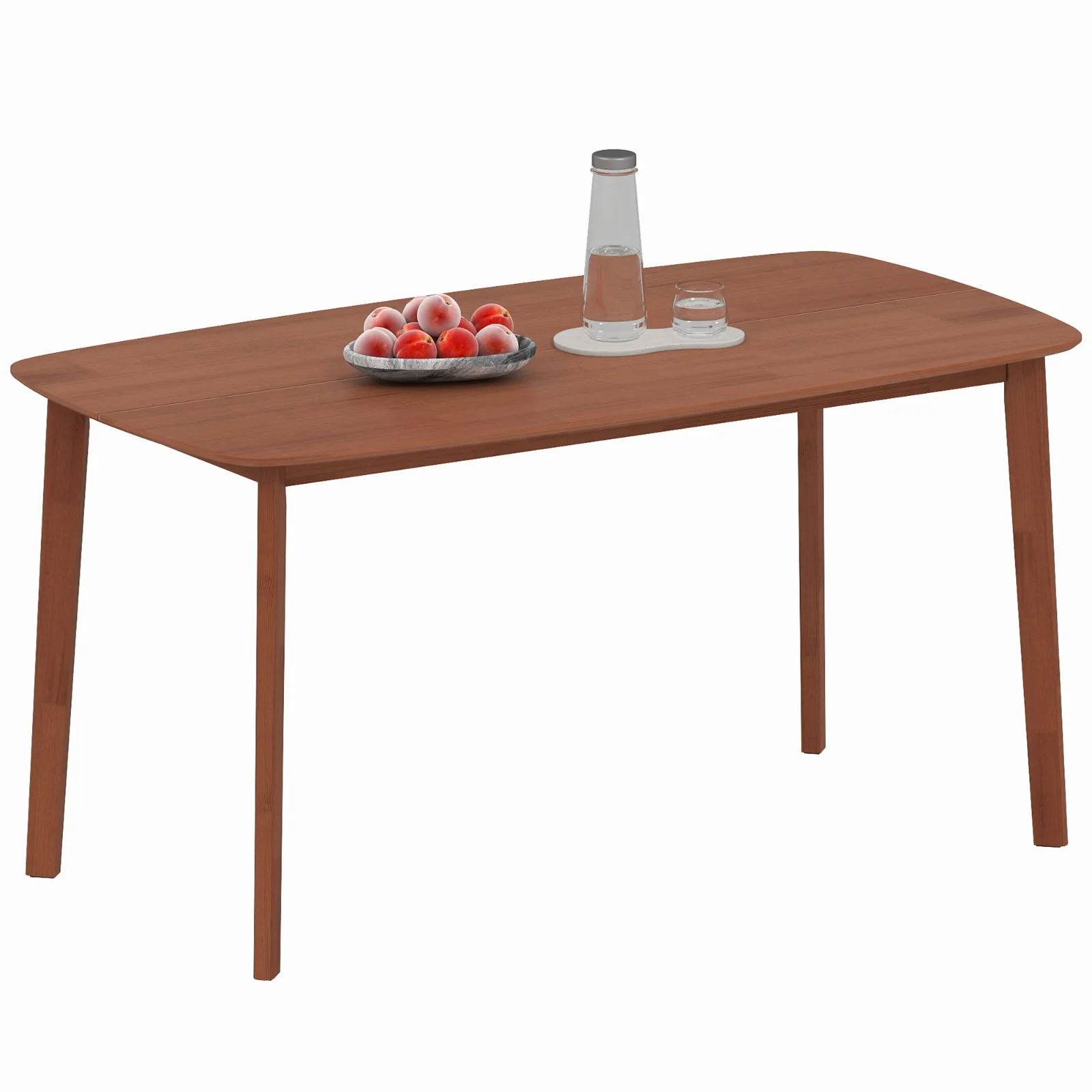 HOMCOM Masa de Lemn în Stil Rustic, Suprafață Lăcuită, Molid, 150 x 80 cm, Maro | Aosom Romania HOMCOM Masa de Lemn în Stil Rustic, Suprafață Lăcuită, Molid, 150 x 80 cm, Maro | Aosom Romania