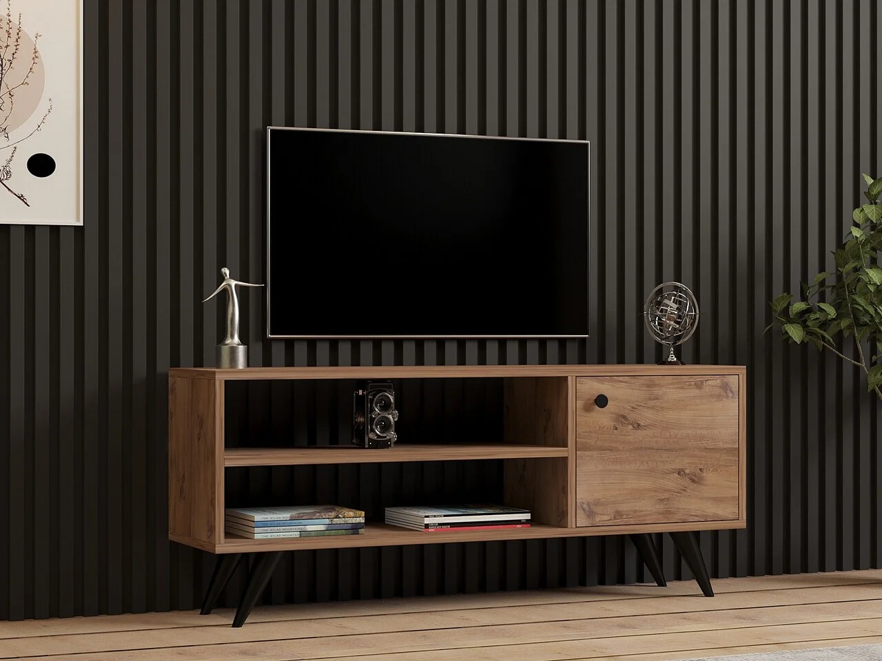 Comoda TV, Hanah Home, Jena, 120x50x29 cm, Maro Comoda TV, Hanah Home, Jena, 120x50x29 cm, Maro