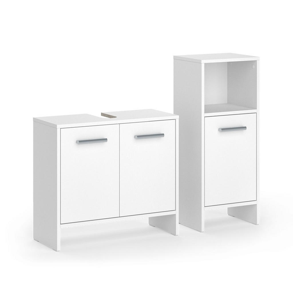 SET DE MOBILIER DE BAIE Karli, Alb, 2 piese SET DE MOBILIER DE BAIE Karli, Alb, 2 piese