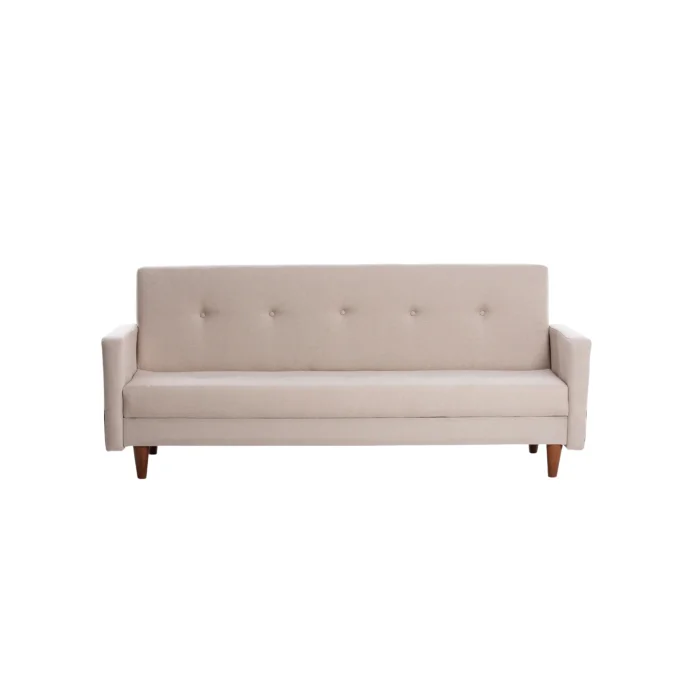 Canapea extensibila HIKO, 3 locuri, crem, 200x75x83 cm