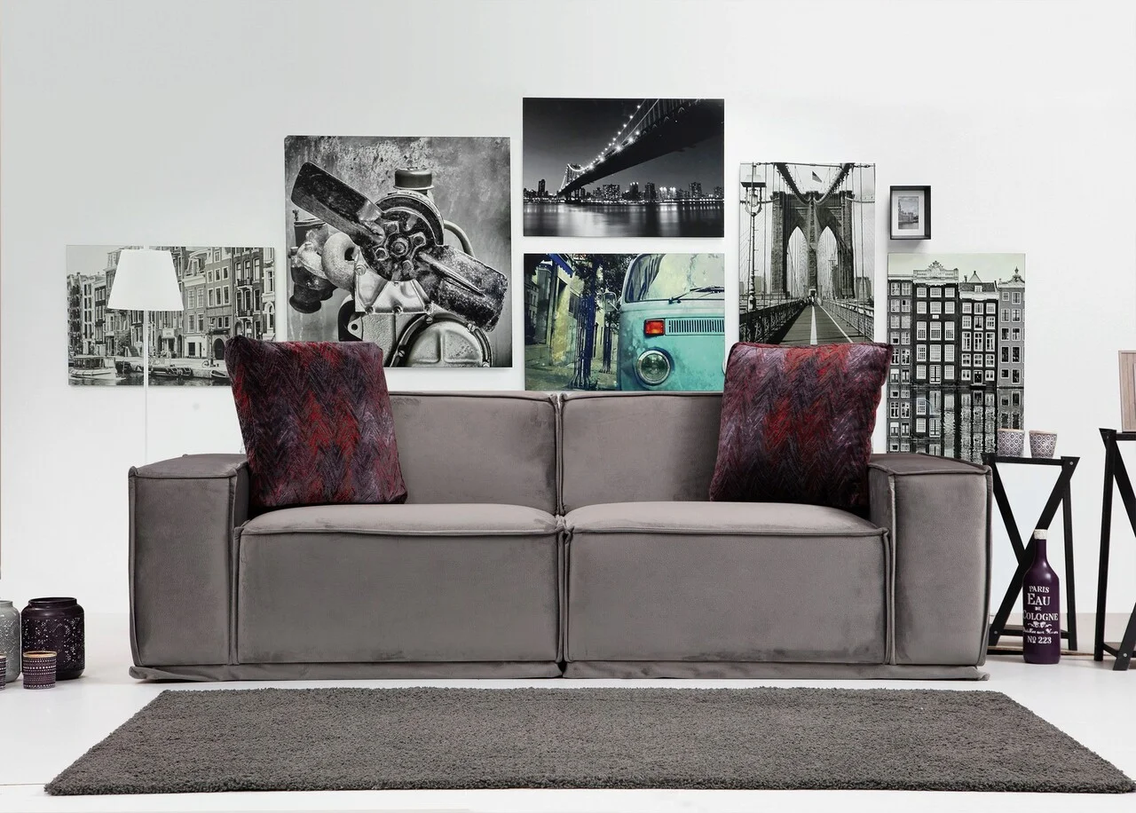 Canapea 2 locuri, Atelier del Sofa, 560ARE1183, Gri Canapea 2 locuri, Atelier del Sofa, 560ARE1183, Gri