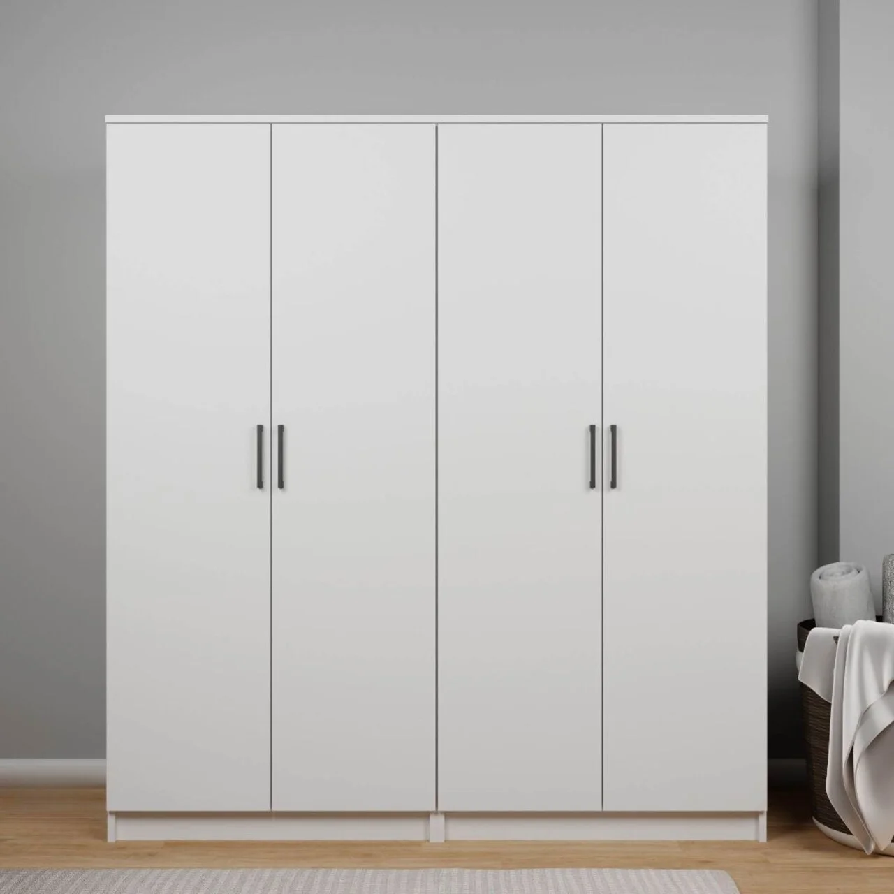 Dulap pentru haine, Hanah Home, Kardelen 1600-103, 160x180x51.8 cm, Alb Dulap pentru haine, Hanah Home, Kardelen 1600-103, 160x180x51.8 cm, Alb