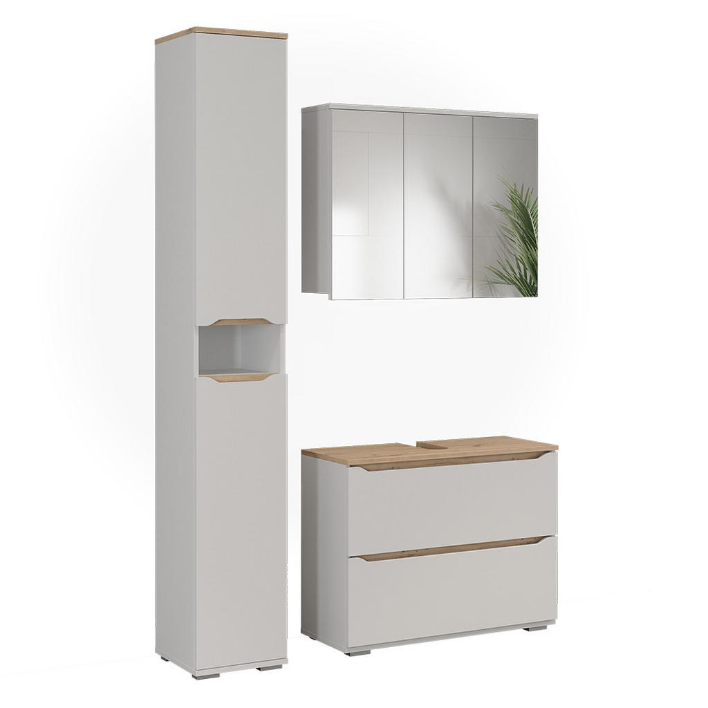 SET MOBILIER BAIE Ruben, Alb/Stejar artizanal, Set din 3 piese SET MOBILIER BAIE Ruben, Alb/Stejar artizanal, Set din 3 piese