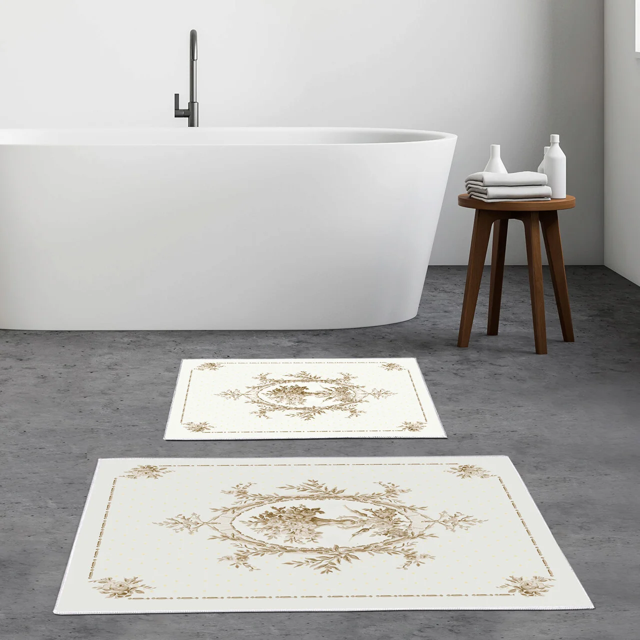 Set covorase de baie, L'essentiel Maison, Kt463, Multicolor Set covorase de baie, L'essentiel Maison, Kt463, Multicolor