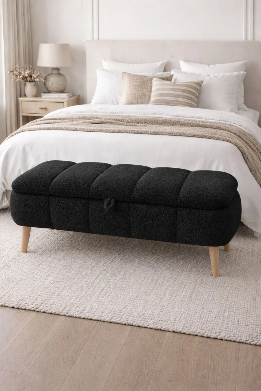 Banca, Hanah Home, Sara, 90x45x35 cm, Negru Banca, Hanah Home, Sara, 90x45x35 cm, Negru