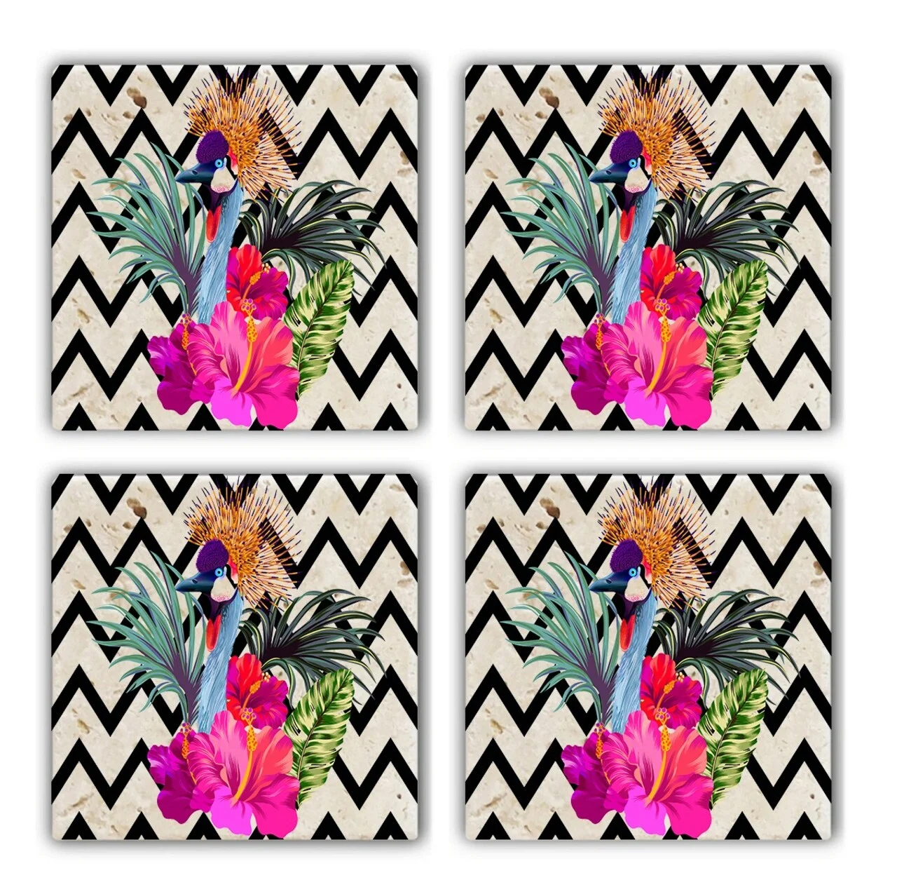 Set suporturi de pahare, Hermia, 366TYR1152, Multicolor Set suporturi de pahare, Hermia, 366TYR1152, Multicolor