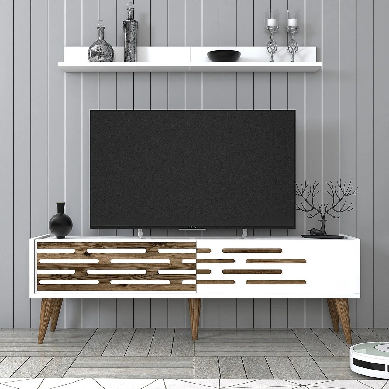 Comoda TV, Hanah Home, Valensiya 140, Alb Comoda TV, Hanah Home, Valensiya 140, Alb