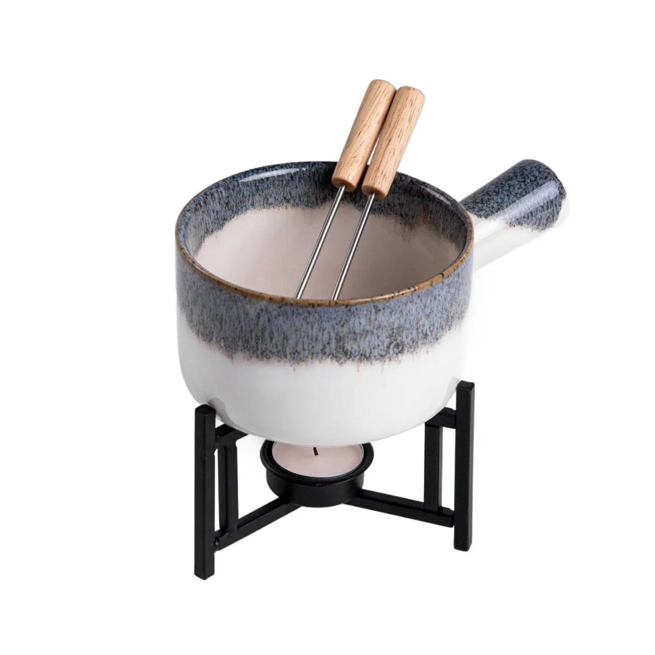 Set fondue Lambi, Homla, 500 ml, inox/ceramica/metal, multicolor Set fondue Lambi, Homla, 500 ml, inox/ceramica/metal, multicolor